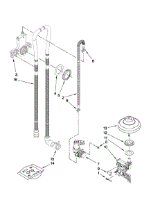 Fill, Drain And Overfill parts for Kitchenaid Dishwasher KUDE48FXWH2 from AppliancePartsPros.com