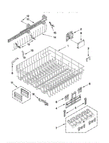 Upper Rack And Track parts for Kitchenaid Dishwasher KUDE48FXSS2 from AppliancePartsPros.com
