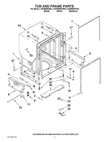 05 - Tub And Frame Parts parts for Kitchenaid Dishwasher KUDE60FXSS3 from AppliancePartsPros.com