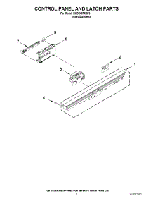 02 - Control Panel And Latch Parts parts for Kitchenaid Dishwasher KUDE40FXSP3 from AppliancePartsPros.com