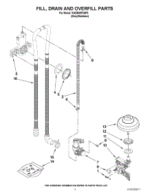 04 - Fill, Drain And Overfill Parts parts for Kitchenaid Dishwasher KUDE40FXSP3 from AppliancePartsPros.com