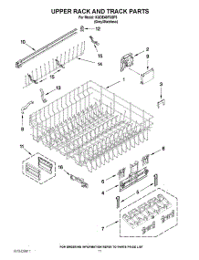 09 - Upper Rack And Track Parts parts for Kitchenaid Dishwasher KUDE40FXSP3 from AppliancePartsPros.com
