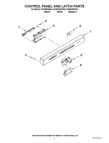 02 - Control Panel And Latch Parts parts for Kitchenaid Dishwasher KUDE20IXBL3 from AppliancePartsPros.com