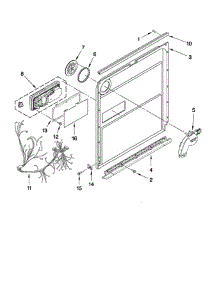 Inner Door parts for Kitchenaid Dishwasher KUDE48FXBL2 from AppliancePartsPros.com