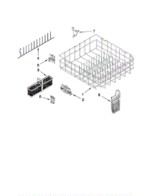 Lower Rack parts for Kitchenaid Dishwasher KUDE48FXBL2 from AppliancePartsPros.com