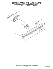 02 - Control Panel And Latch Parts parts for Kitchenaid Dishwasher KUDS35FXBL3 from AppliancePartsPros.com
