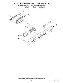 02 - Control Panel And Latch Parts parts for Kitchenaid Dishwasher KUDC10IXWH4 from AppliancePartsPros.com