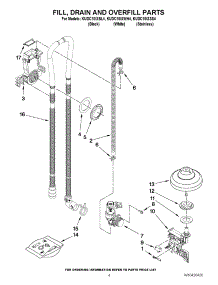 04 - Fill, Drain And Overfill Parts parts for Kitchenaid Dishwasher KUDC10IXWH4 from AppliancePartsPros.com