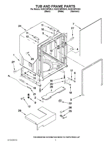 05 - Tub And Frame Parts parts for Kitchenaid Dishwasher KUDC10FXSS3 from AppliancePartsPros.com