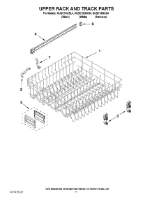 09 - Upper Rack And Track Parts parts for Kitchenaid Dishwasher KUDC10IXBL4 from AppliancePartsPros.com