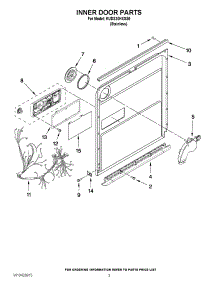 03 - Inner Door Parts parts for Kitchenaid Dishwasher KUDS30HXSS0 from AppliancePartsPros.com