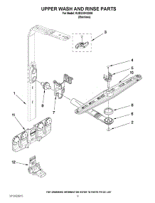 07 - Upper Wash And Rinse Parts parts for Kitchenaid Dishwasher KUDS30HXSS0 from AppliancePartsPros.com