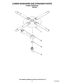 11 - Lower Washarm And Strainer Parts parts for Kitchenaid Dishwasher KUDS30HXSS0 from AppliancePartsPros.com