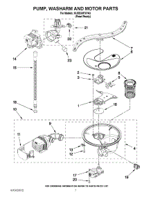 06 - Pump, Washarm And Motor Parts parts for Kitchenaid Dishwasher KUDE60FXPA3 from AppliancePartsPros.com
