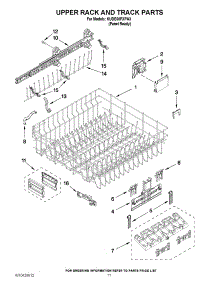 09 - Upper Rack And Track Parts parts for Kitchenaid Dishwasher KUDE60FXPA3 from AppliancePartsPros.com