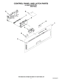 02 - Control Panel And Latch Parts parts for Kitchenaid Dishwasher KUDE70FXPA3 from AppliancePartsPros.com