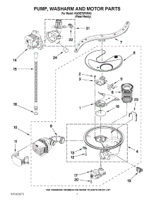 06 - Pump, Washarm And Motor Parts parts for Kitchenaid Dishwasher KUDE70FXPA3 from AppliancePartsPros.com