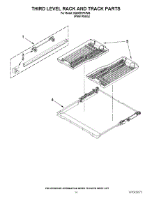 11 - Third Level Rack And Track Parts parts for Kitchenaid Dishwasher KUDE70FXPA3 from AppliancePartsPros.com