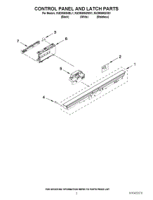 02 - Control Panel And Latch Parts parts for Kitchenaid Dishwasher KUDS30SXSS1 from AppliancePartsPros.com