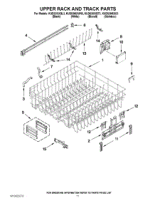 09 - Upper Rack And Track Parts parts for Kitchenaid Dishwasher KUDS30IXBL3 from AppliancePartsPros.com