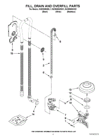04 - Fill, Drain And Overfill Parts parts for Kitchenaid Dishwasher KUDS30SXWH1 from AppliancePartsPros.com