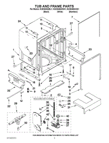 05 - Tub And Frame Parts parts for Kitchenaid Dishwasher KUDS30SXWH1 from AppliancePartsPros.com