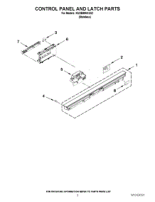 02 - Control Panel And Latch Parts parts for Kitchenaid Dishwasher KUDE60HXSS2 from AppliancePartsPros.com