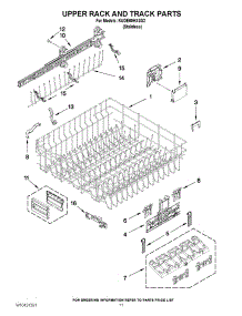 09 - Upper Rack And Track Parts parts for Kitchenaid Dishwasher KUDE60HXSS2 from AppliancePartsPros.com