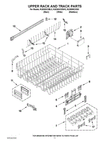 09 - Upper Rack And Track Parts parts for Kitchenaid Dishwasher KUDS30CXSS3 from AppliancePartsPros.com