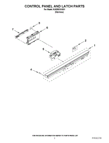 02 - Control Panel And Latch Parts parts for Kitchenaid Dishwasher KUDE60SXSS1 from AppliancePartsPros.com