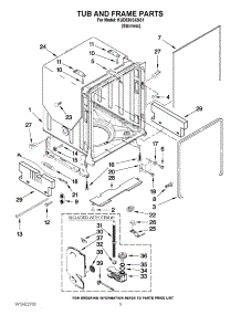 05 - Tub And Frame Parts parts for Kitchenaid Dishwasher KUDE60SXSS1 from AppliancePartsPros.com