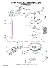 06 - Pump, Washarm And Motor Parts parts for Kitchenaid Dishwasher KUDE60SXSS1 from AppliancePartsPros.com