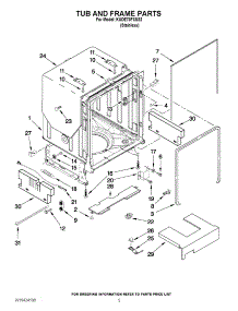 05 - Tub And Frame Parts parts for Kitchenaid Dishwasher KUDE70FXSS2 from AppliancePartsPros.com