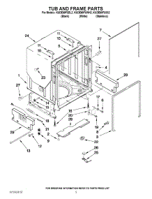 05 - Tub And Frame Parts parts for Kitchenaid Dishwasher KUDE60FXSS2 from AppliancePartsPros.com