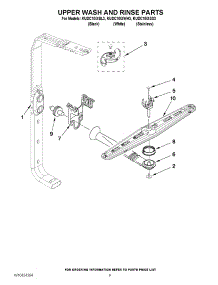 07 - Upper Wash And Rinse Parts parts for Kitchenaid Dishwasher KUDC10IXBL3 from AppliancePartsPros.com