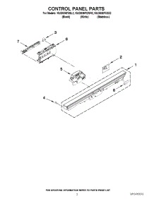 02 - Control Panel Parts parts for Kitchenaid Dishwasher KUDS35FXWH2 from AppliancePartsPros.com