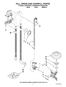 04 - Fill, Drain And Overfill Parts parts for Kitchenaid Dishwasher KUDS35FXWH2 from AppliancePartsPros.com