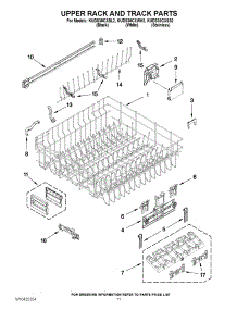 09 - Upper Rack And Track Parts parts for Kitchenaid Dishwasher KUDS30CXBL2 from AppliancePartsPros.com