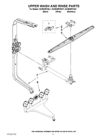07 - Upper Wash And Rinse Parts parts for Kitchenaid Dishwasher KUDE48FXSS1 from AppliancePartsPros.com