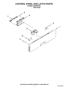 02 - Control Panel And Latch Parts parts for Kitchenaid Dishwasher KUDE60FXPA2 from AppliancePartsPros.com