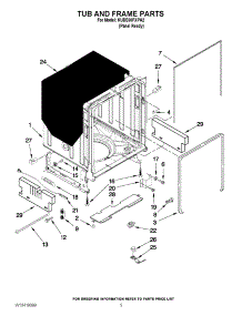 05 - Tub And Frame Parts parts for Kitchenaid Dishwasher KUDE60FXPA2 from AppliancePartsPros.com
