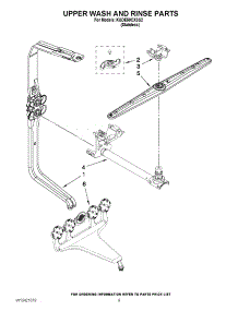 07 - Upper Wash And Rinse Parts parts for Kitchenaid Dishwasher KUDE50CXSS2 from AppliancePartsPros.com