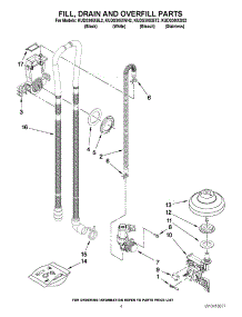 04 - Fill, Drain And Overfill Parts parts for Kitchenaid Dishwasher KUDS30IXBL2 from AppliancePartsPros.com