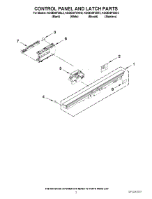 02 - Control Panel And Latch Parts parts for Kitchenaid Dishwasher KUDE40FXWH2 from AppliancePartsPros.com