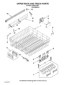 09 - Upper Rack And Track Parts parts for Kitchenaid Dishwasher KUDE40FXSP2 from AppliancePartsPros.com