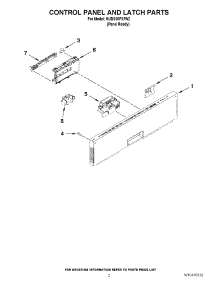 02 - Control Panel And Latch Parts parts for Kitchenaid Dishwasher KUDS30FXPA2 from AppliancePartsPros.com