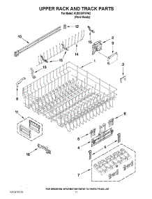 09 - Upper Rack And Track Parts parts for Kitchenaid Dishwasher KUDS30FXPA2 from AppliancePartsPros.com