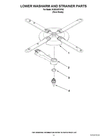 11 - Lower Washarm And Strainer Parts parts for Kitchenaid Dishwasher KUDS30FXPA2 from AppliancePartsPros.com