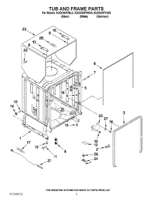 05 - Tub And Frame Parts parts for Kitchenaid Dishwasher KUDC03FVWH5 from AppliancePartsPros.com