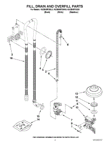 04 - Fill, Drain And Overfill Parts parts for Kitchenaid Dishwasher KUDE48FXWH0 from AppliancePartsPros.com